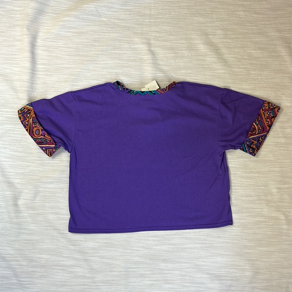 Vintage 90s cropped Purple top - Picture 4 of 7